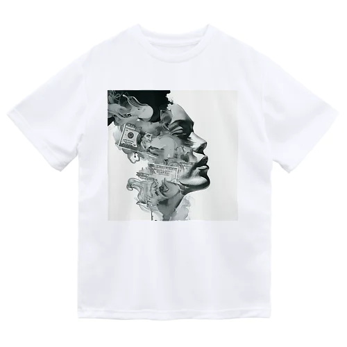 アート「女性の横顔」 Dry T-Shirt