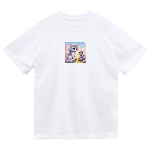 ファンタジーなかわいい動物のキャラクターグッズです ドライTシャツ