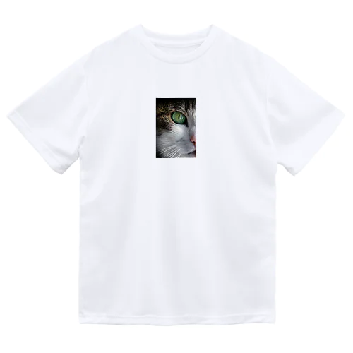 猫（片目） ドライTシャツ