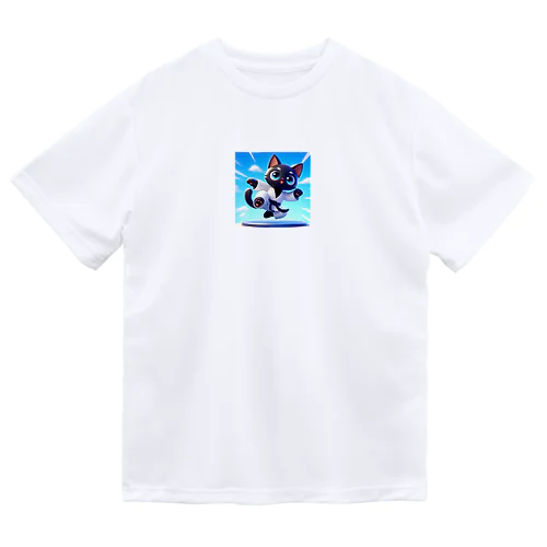 ハイキック空手家クロネコ君 ドライTシャツ