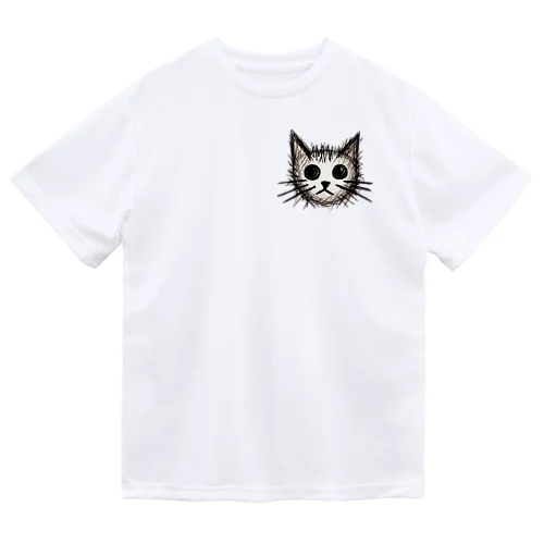 ねこ落書き Dry T-Shirt