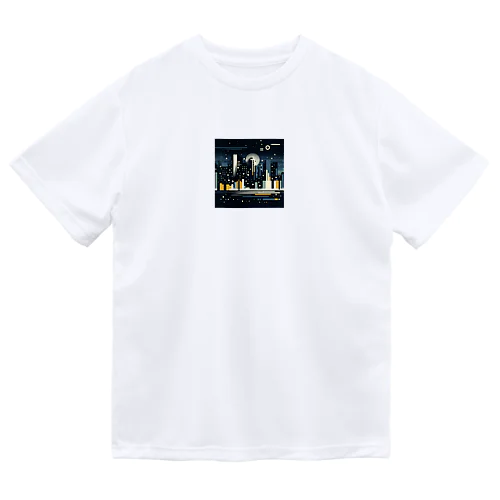 都会の夜景の抽象画 Dry T-Shirt