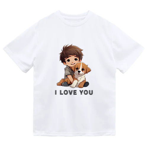 BOY & DOG, I LOVE YOU (14) ドライTシャツ