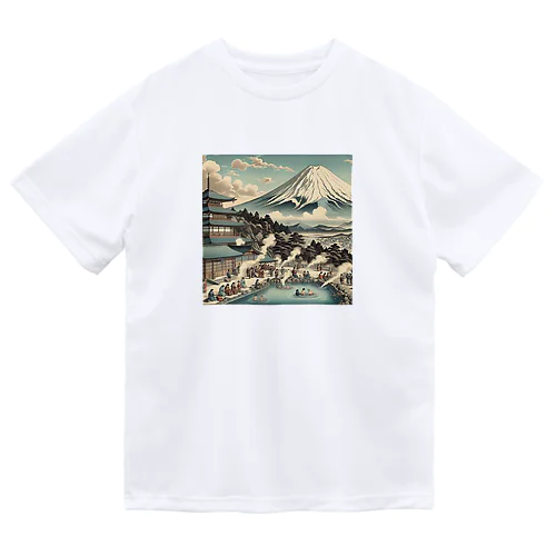 Japan Mt. Fuji Sento Bathhouse Beautiful scenery Dry T-Shirt