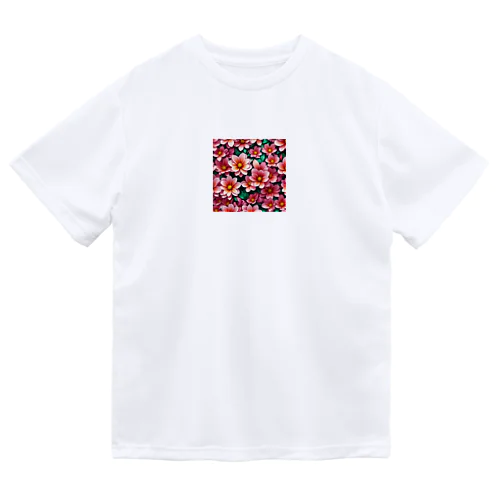 赤い花 ドライTシャツ