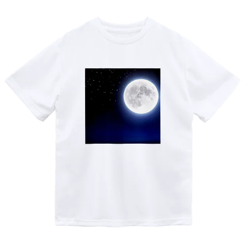 満月と星 ドライTシャツ