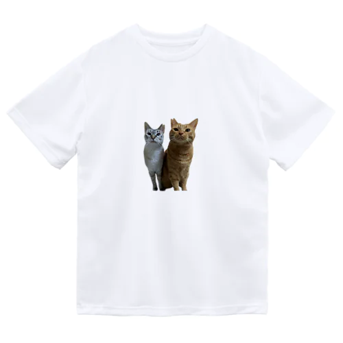 茶トラとシャムトラ　兄妹猫 Dry T-Shirt