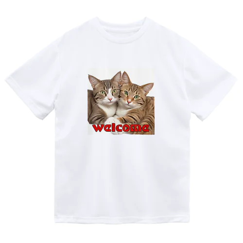 仲良しトラ猫兄弟 ドライTシャツ