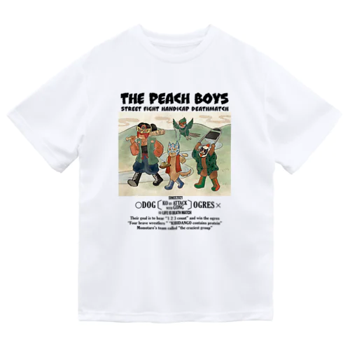 THE PEACH BOYS　最狂チーム桃太郎　黒文字 Dry T-Shirt