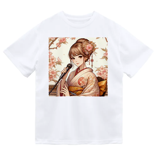 桜と新人歌手と　 ドライTシャツ