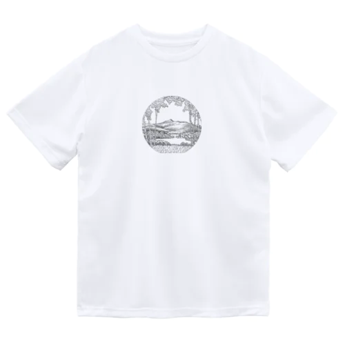 川の畔　ラインアート Dry T-Shirt