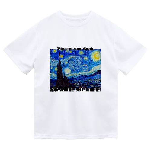 【NO ART, NO LIFE】フィンセント・ファン・ゴッホ 「星月夜」color Dry T-Shirt