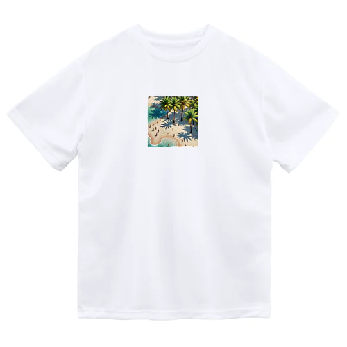 パームツリー沿い　ビーチ ドライTシャツ