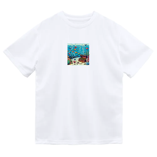 ピクセルアート　海の秘宝 ドライTシャツ