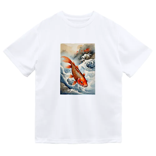 浮世絵　鯉　魚　アート ドライTシャツ