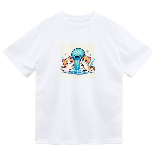 水瓶とネコ Dry T-Shirt