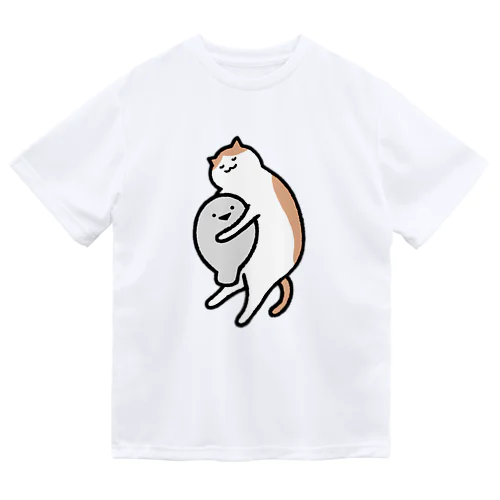 猫と眠るサカバンバスピス ドライTシャツ