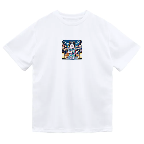 ボーダーコリーのお祭りナイト Dry T-Shirt