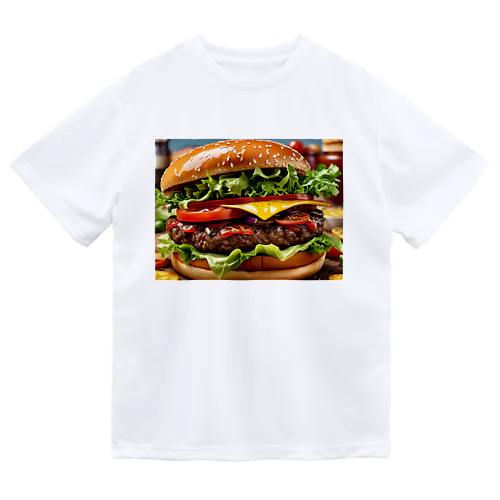 ファストフードの王様ハンバーガー ドライTシャツ