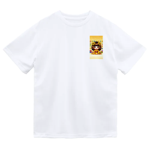 キラキラ花ミックスこけしちゃん Dry T-Shirt