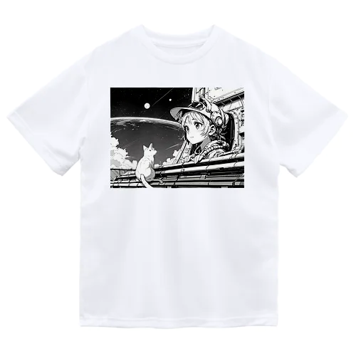 宇宙猫ガール Dry T-Shirt