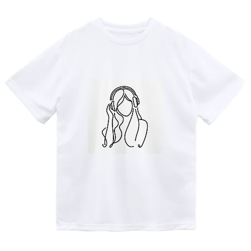 一筆書き風アート13 ドライTシャツ