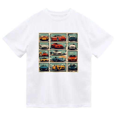 煌めく車たち ドライTシャツ