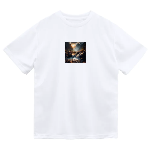 山からみた日の出を描いたグッズです Dry T-Shirt