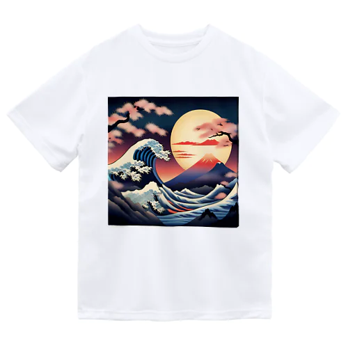 浮世絵 ドライTシャツ