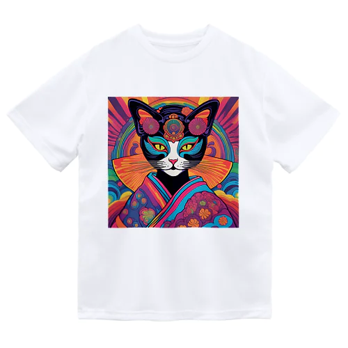 芸者　黒猫 Dry T-Shirt