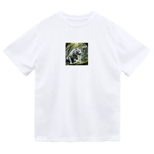 森に棲むホワイトライオン Dry T-Shirt