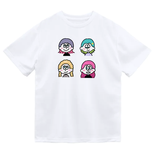 ★ポップな女の子の笑顔★④ ドライTシャツ