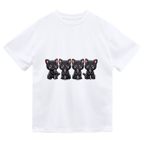 ねこコーラス 02 ドライTシャツ