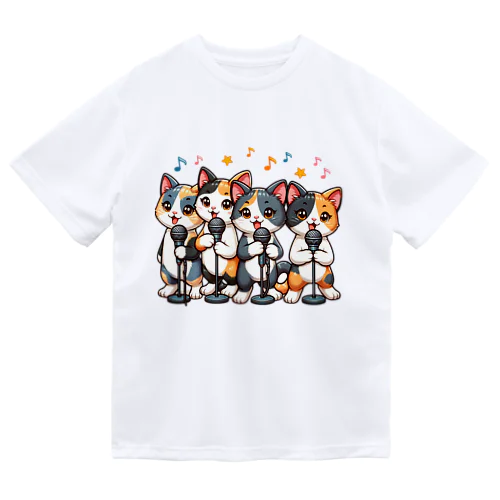 ねこコーラス 04 Dry T-Shirt