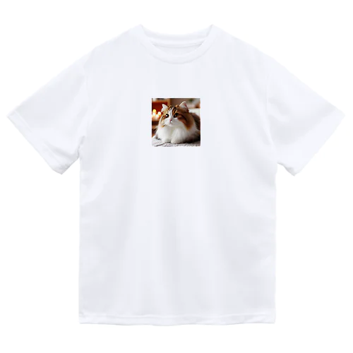 ふわふわの三毛猫 ドライTシャツ