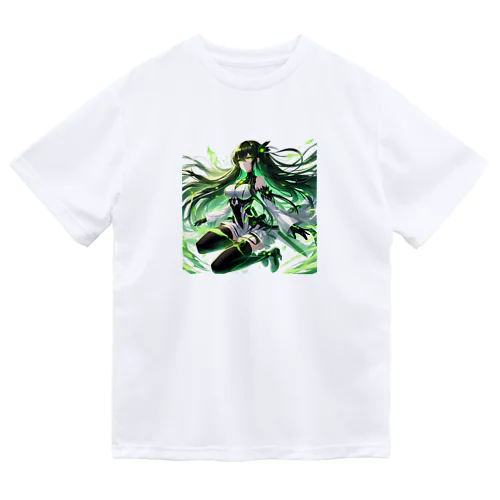 碧の髪の少女 Dry T-Shirt