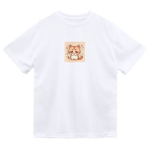 恥ずかしがり屋のネコちゃん Dry T-Shirt