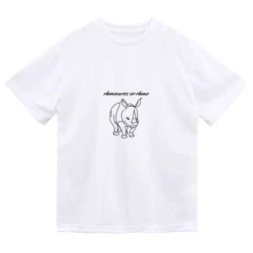 rhinoceros or rhino ドライTシャツ