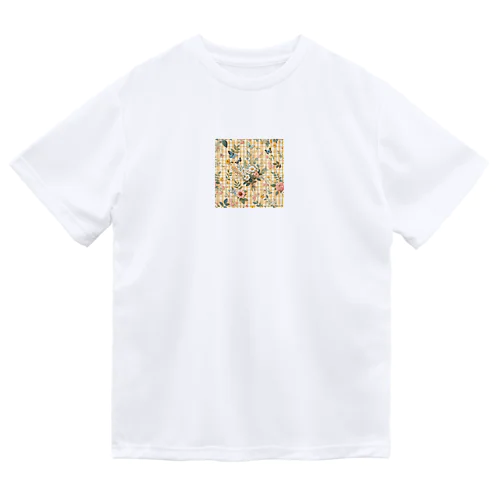 ギンガムチェック フラワーバタフライガーデン Dry T-Shirt