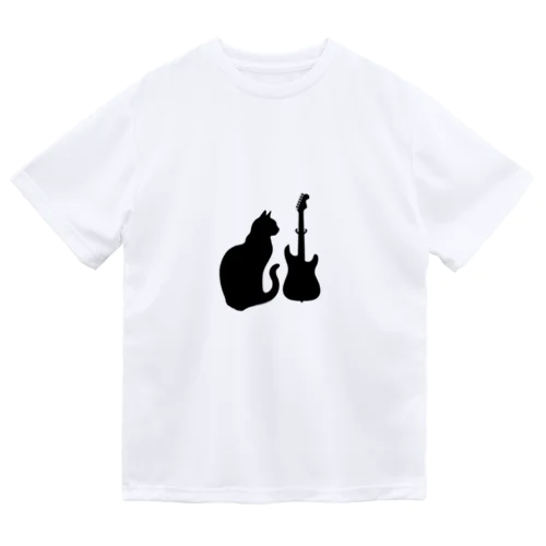 ねこのシルエット 02 ドライTシャツ