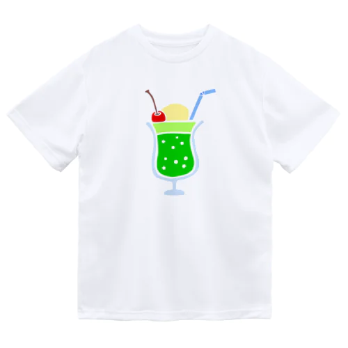 レトロなスタンプ風クリームソーダ Dry T-Shirt