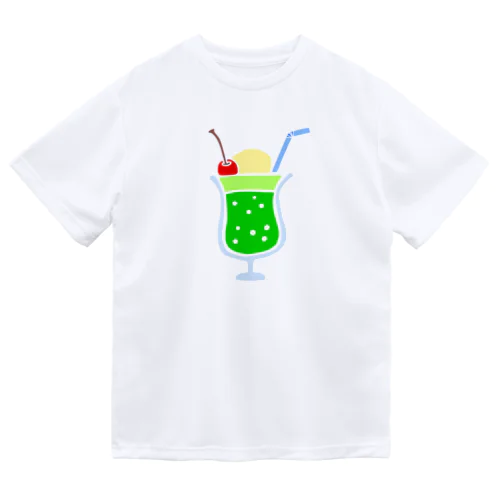 レトロなスタンプ風クリームソーダ ドライTシャツ