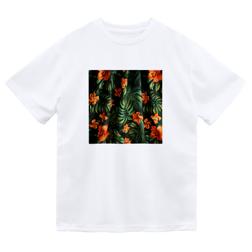 オレンジ色のハイビスカスの花 Dry T-Shirt