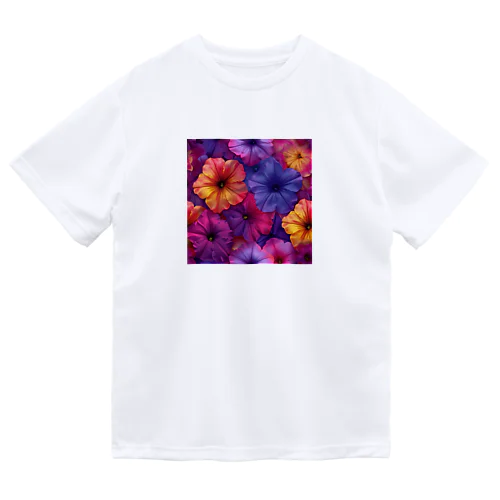 綺麗な色鮮やかな花 ドライTシャツ