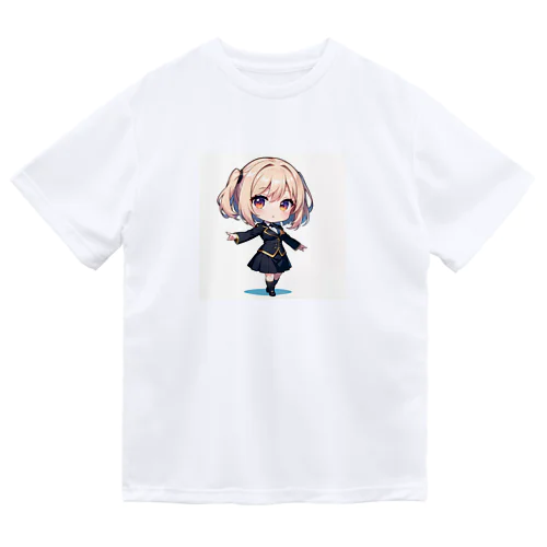 キュートな女の子 ドライTシャツ