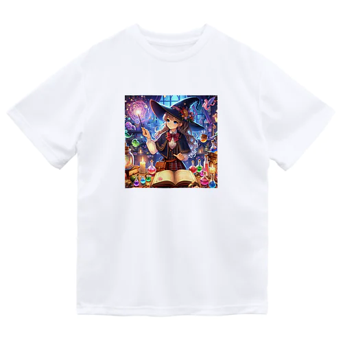 見習い魔法使いの女の子 ドライTシャツ