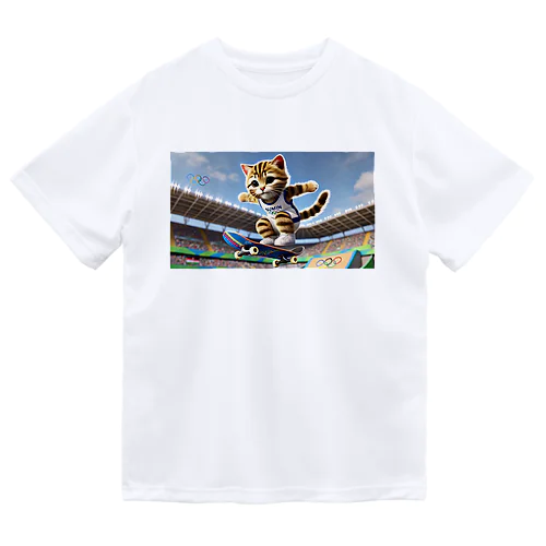 スケボーCat ドライTシャツ