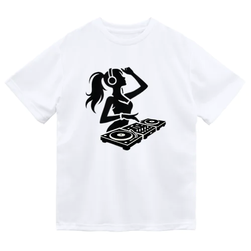 ハッピーガール DJ シルエットver. Dry T-Shirt