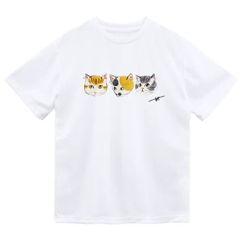 にゃんトリオ4 ドライTシャツ