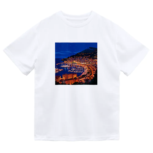 【絶景ピクセルアート】モナコの夜景 Dry T-Shirt